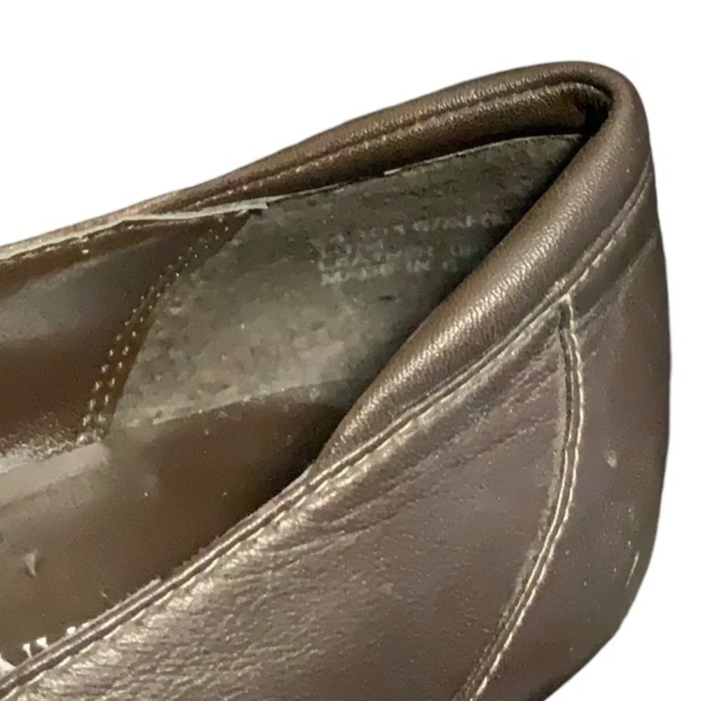 Michael Shannon Brown square toe heels 10M